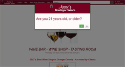 Desktop Screenshot of annesboutiquewines.com